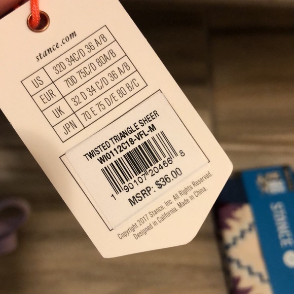 Twisted triangle Bralette size (M) wide side thong sheer (XS). - Picture 2 of 5